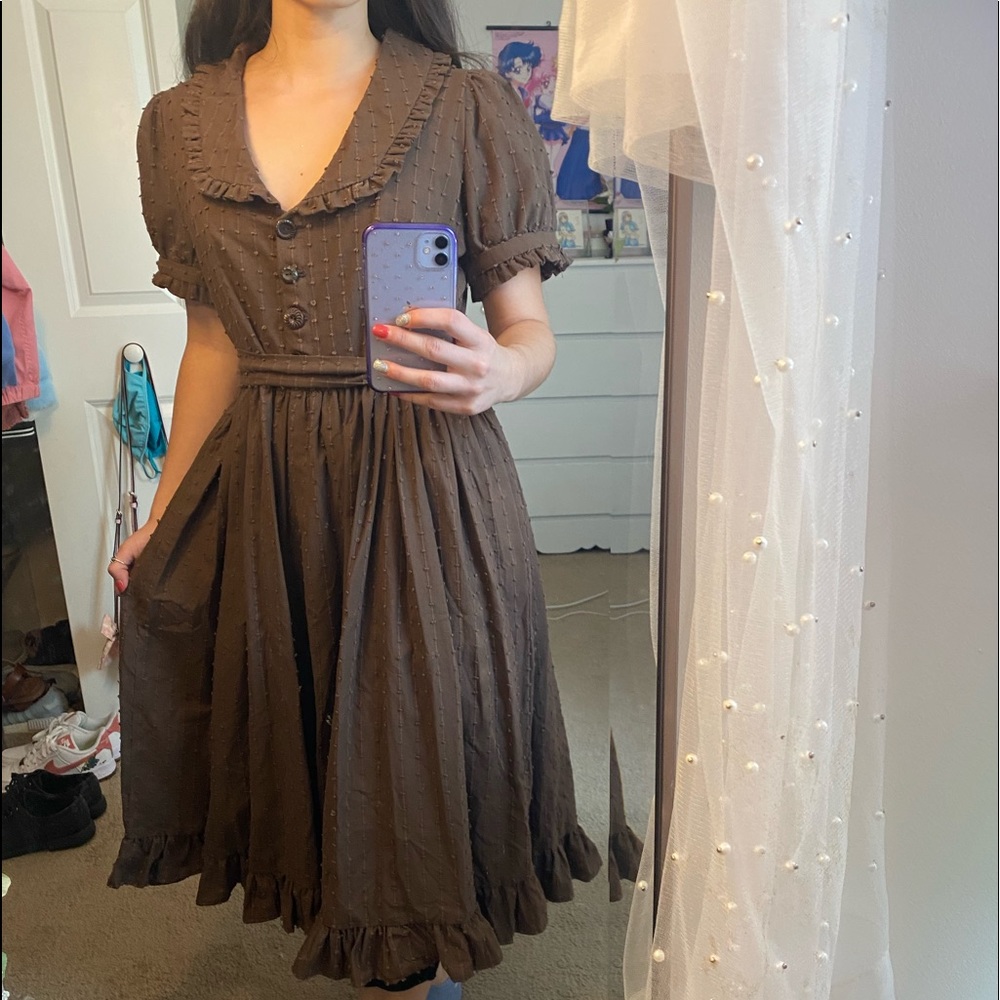 CottageCore looking Brown dress
